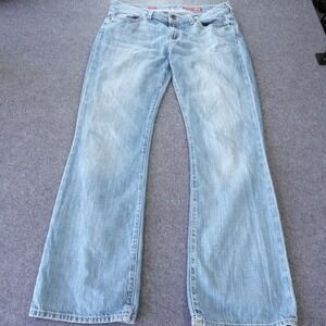 Express X2 Light Wash Bootcut Jeans Womens Size 10R Blue Denim 100% Cotton